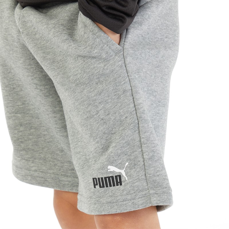 Puma Junior Boys Essentials Shorts Medium Grey Heather