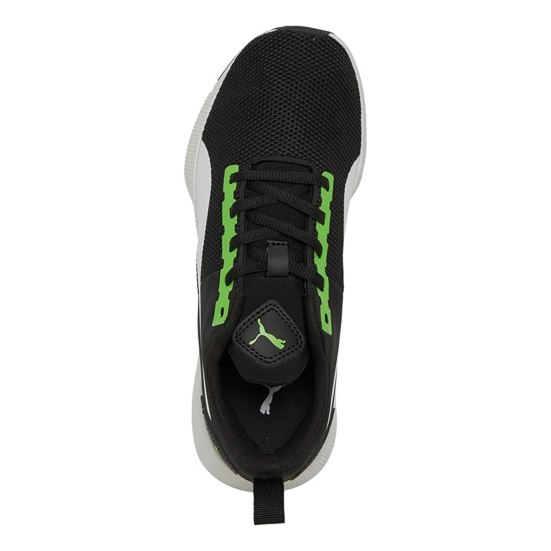 Puma Junior Boys Flyer Runner Trainers Green/White/Black