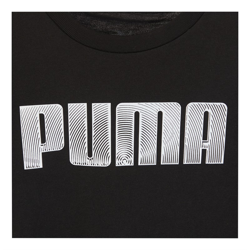 Puma Junior Boys Sportstyle Logo T-Shirt Puma Black