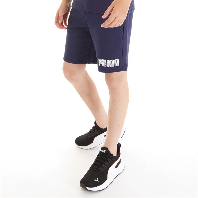 Buy Puma Junior Boys Sportstyle Logo Shorts Navy