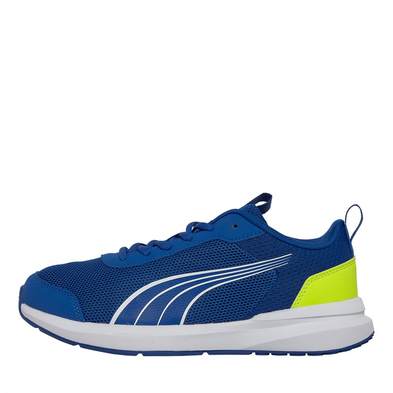 Puma Junior Boys Kruz Profoam Trainers Blue/Green/Blue