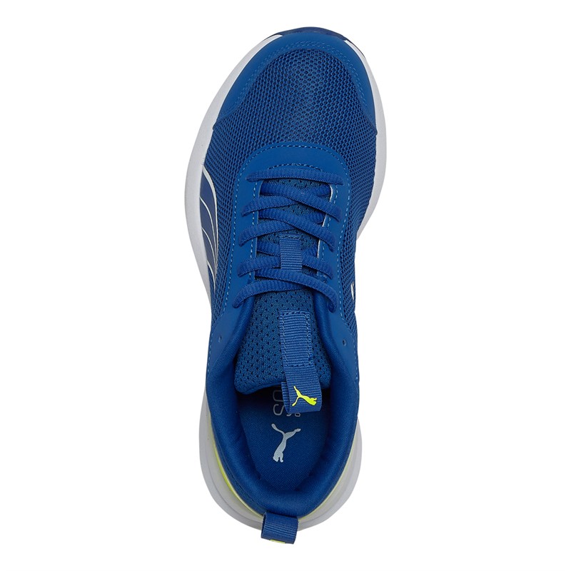 Puma Junior Boys Kruz Profoam Trainers Blue/Green/Blue