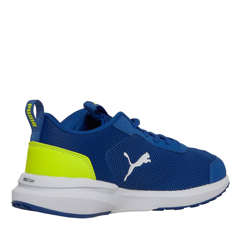 Puma Junior Boys Kruz Profoam Trainers Blue/Green/Blue