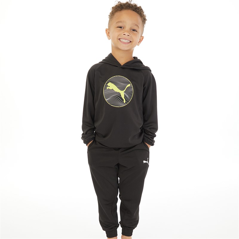 Puma Junior Boys Active Sports Poly Hoodie Puma Black