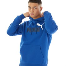 Puma Mens Essentials+ Big Logo Hoodie Cobalt Blue