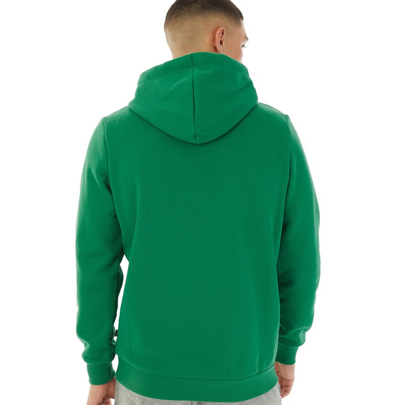 Puma Mens Essentials+ 2 Big Logo Hoodie Green