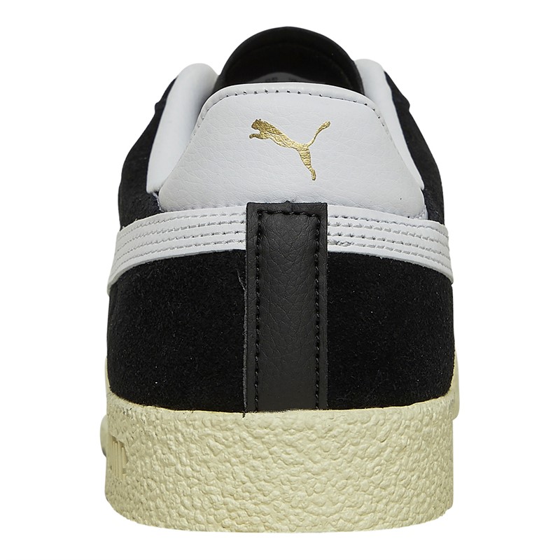 Puma Mens Club Trainers Black/White/Gold