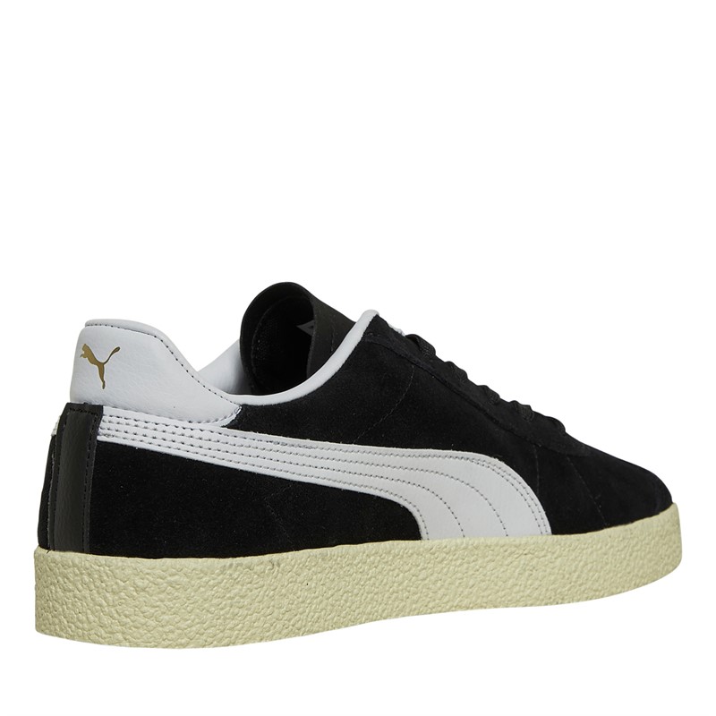 Puma Mens Club Trainers Black/White/Gold