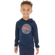 Puma Junior Boys Active Sports Poly Hoodie Navy