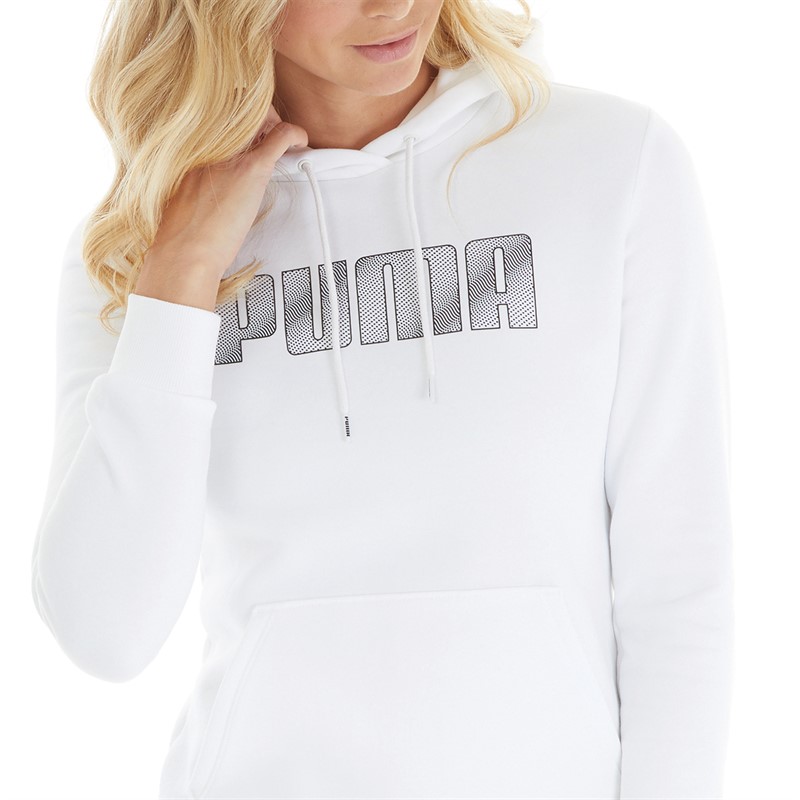 Buy Puma Womens Sportstyle Fleece Hoodie Puma White