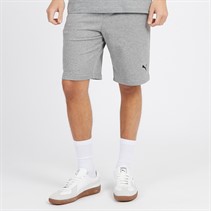 Puma Heren Essentials Klein Logo Fleece Shorts Middelgrijze Melange