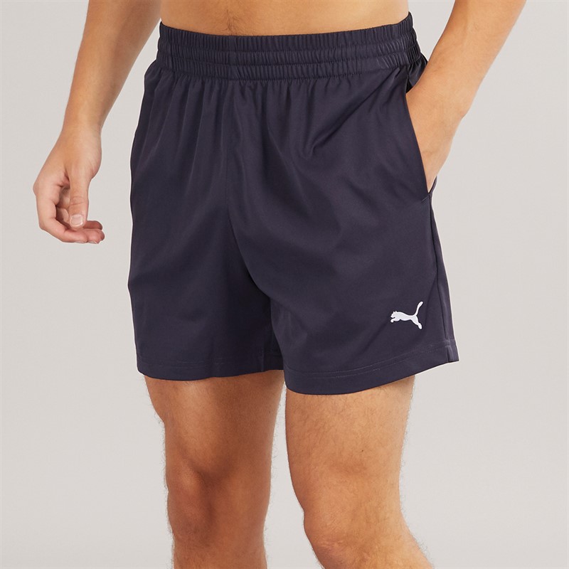 Puma Mens Essentials Small Logo 5 Inch Woven Shorts New Navy