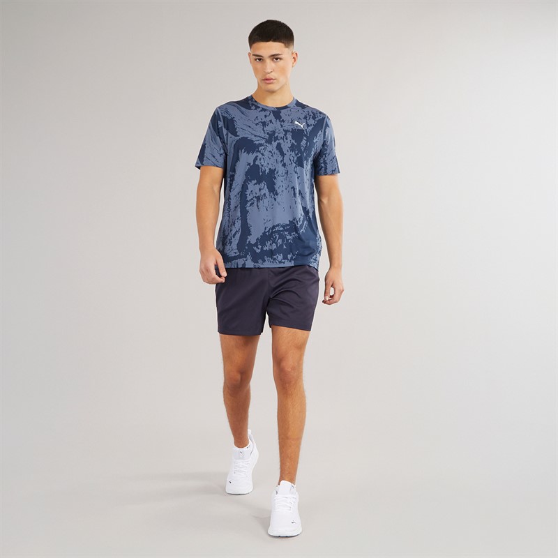 Puma Mens Essentials Small Logo 5 Inch Woven Shorts New Navy