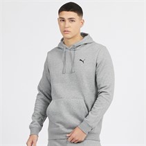 Puma Hoodie met klein logo Heren Medium grijs melange