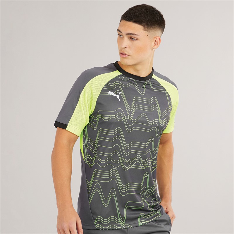 Puma Herren IndividualLIGA Graphic Performance Sporttops Grau