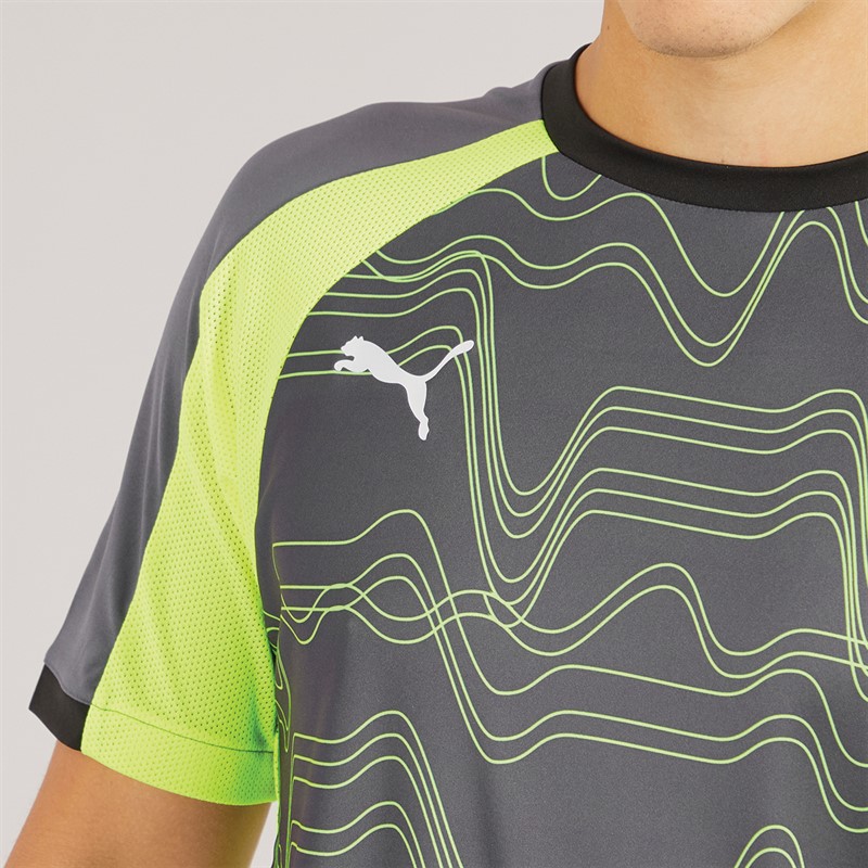 Puma Herren IndividualLIGA Graphic Performance Sporttops Grau