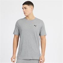 Puma T-Shirt Herren Essentials Kleines Logo Mittelgrau Melange