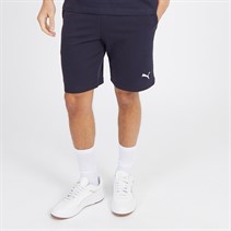 Puma Herenshort Essentials Klein Logo Fleece Nieuw Marineblauw