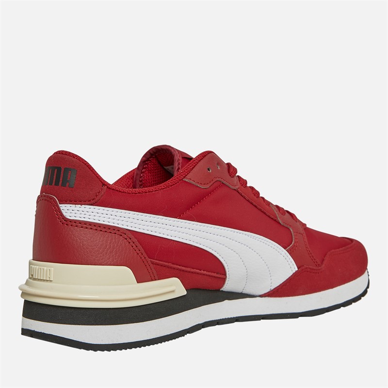 Puma Mens ST Runner V4 Nylon Trainers Dark Crimson/White/Black