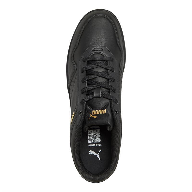 Puma Mens Court Classic Trainers Puma Black/Puma Gold