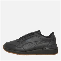 Puma Mens ST Runner V4 Leather Trainers Puma Black/Strong Grey/Gum