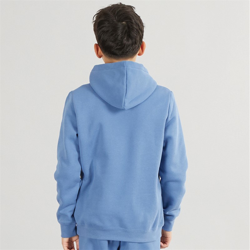 Puma Junior Boys Sportstyle Fleece Hoodie Blue Horizon