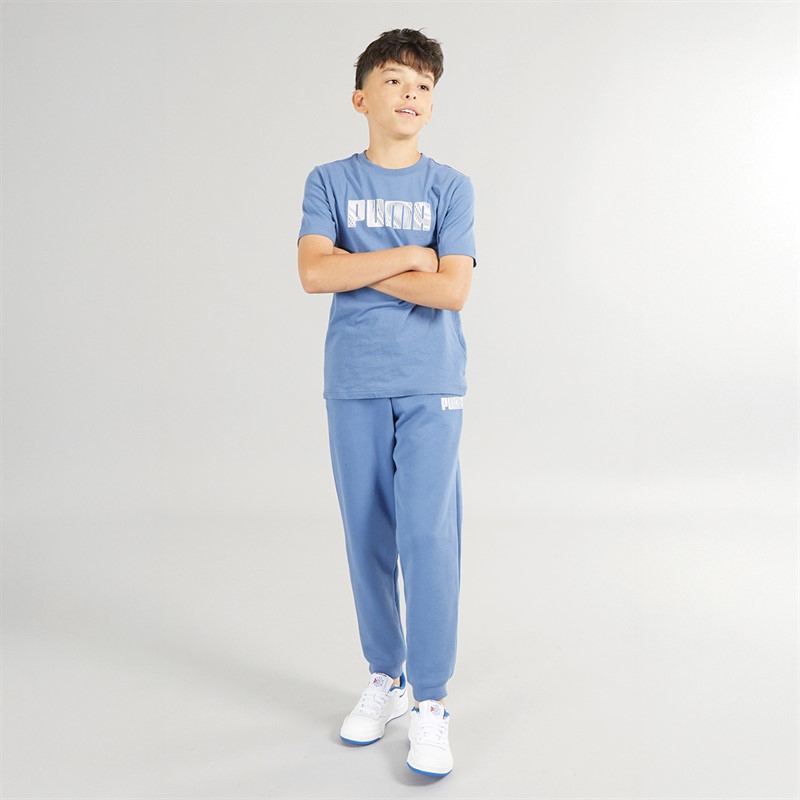 Puma Junior Boys Sportstyle Fleece Sweat Pants Blue Horizon
