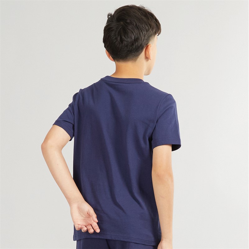 Puma Boys Sportstyle Wording T-Shirt Puma Navy