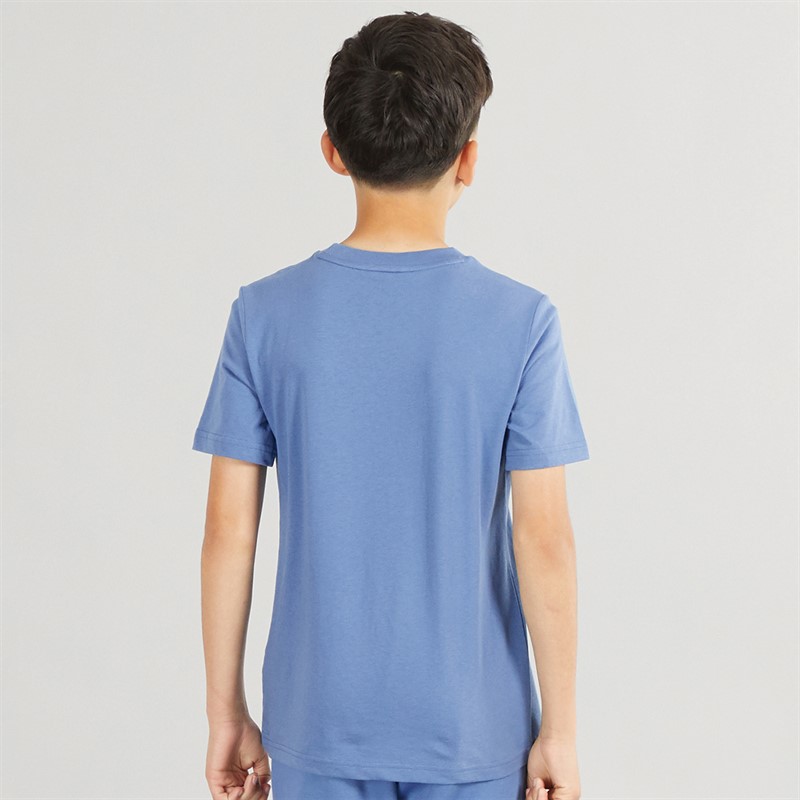 Puma Junior Boys Sportstyle Wording T-Shirt Blue Horizon