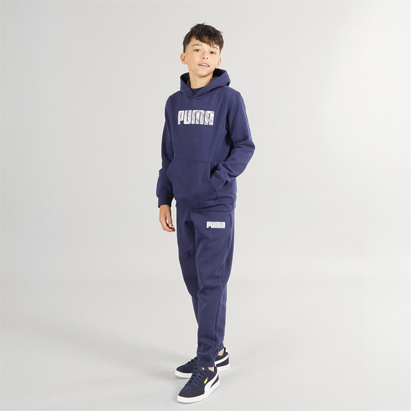 Puma Junior Boys Sportstyle Fleece Hoodie Puma Navy