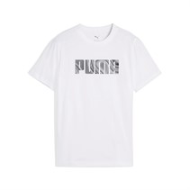 Puma Junior Boys Sportstyle Wording T-Shirt Puma White