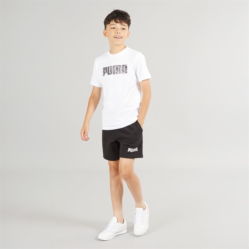 Puma Junior Boys Sportstyle Wording T-Shirt Puma White