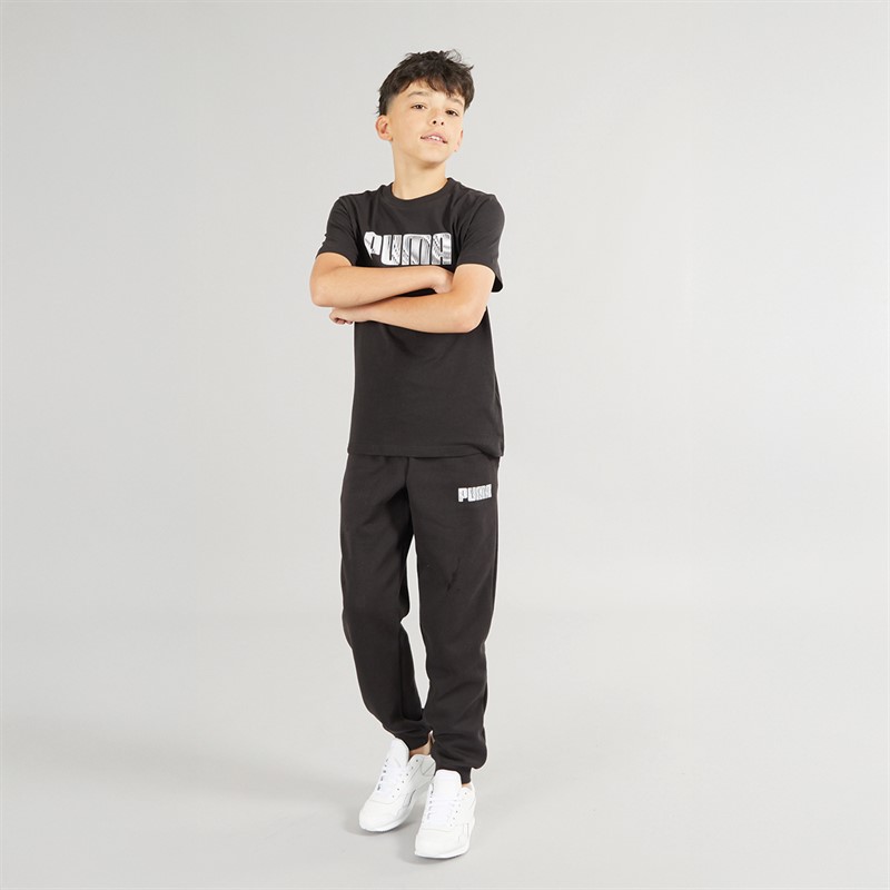 Puma Junior Boys Sportstyle Wording T-Shirt Puma Black