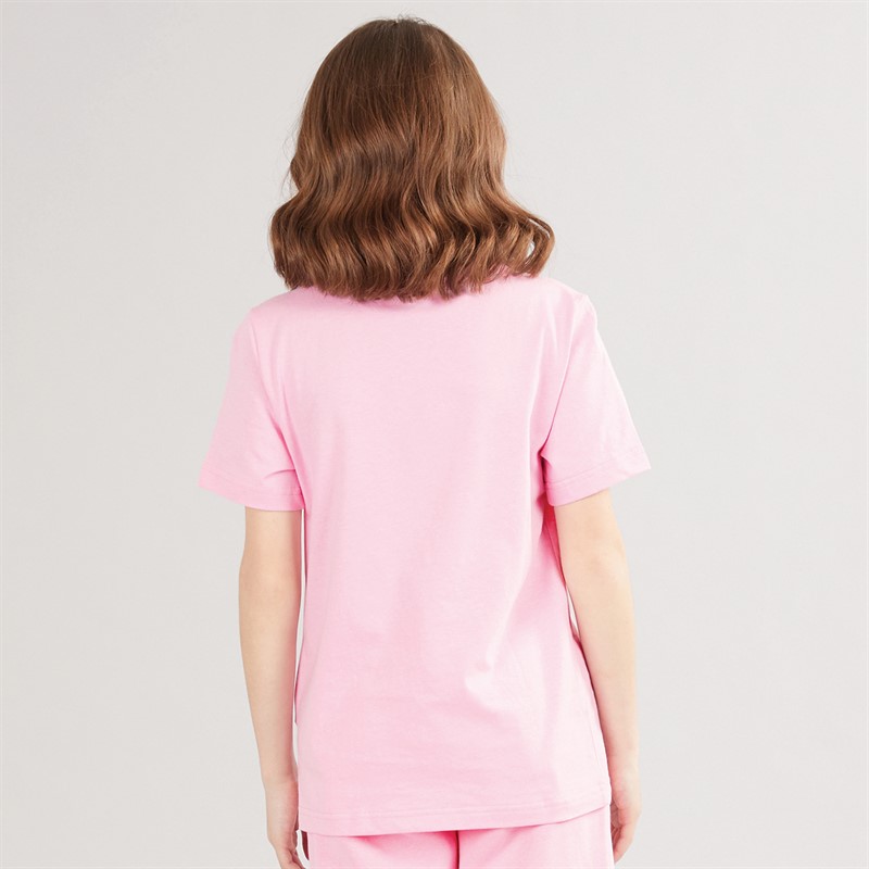 Puma Junior Girls Sportstyle Wording T-Shirt Pink Lilac
