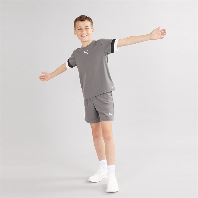 Puma Junge TeamRISE Trainingsshort Smoked Pearl / Puma White