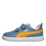 Puma Babysko Courtflex V2 V Træningssko Zen Blå/Clementine/Puma Hvid