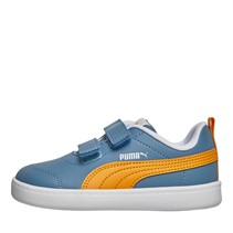 Puma Baskets Bébé Courtflex V2 V Bleu Zen/Clémentine/Puma Blanc