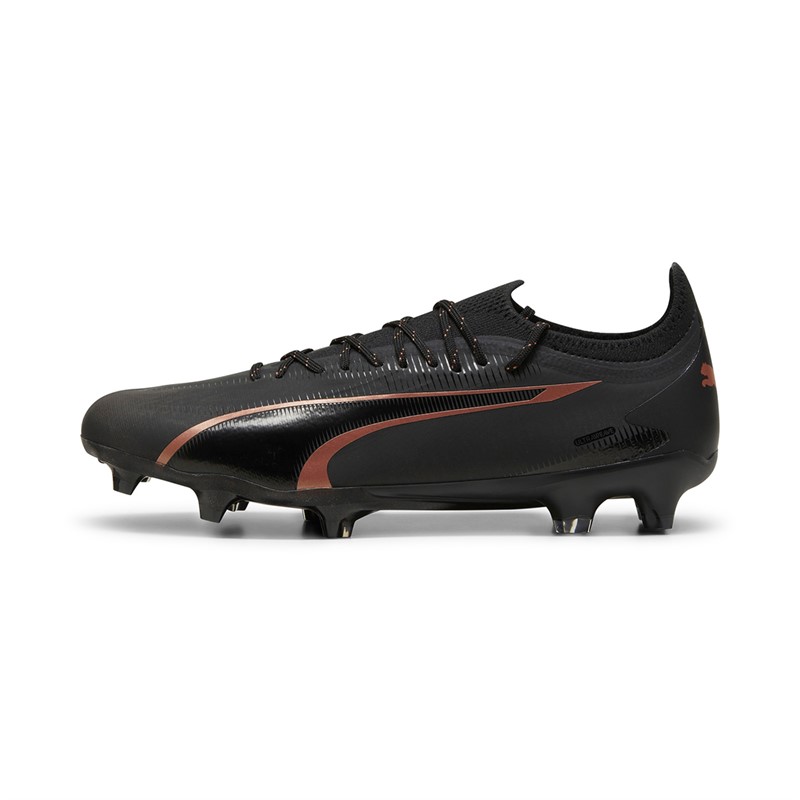 Puma Chaussures de football Homme Puma Noir Rose Cuivre Ultra Ultimate FG AG Terrain ferme Artificiel