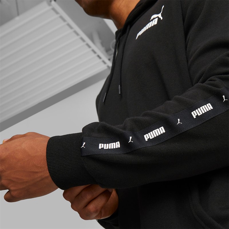 Puma Heren Essentials + Tape Hoodie Puma Zwart