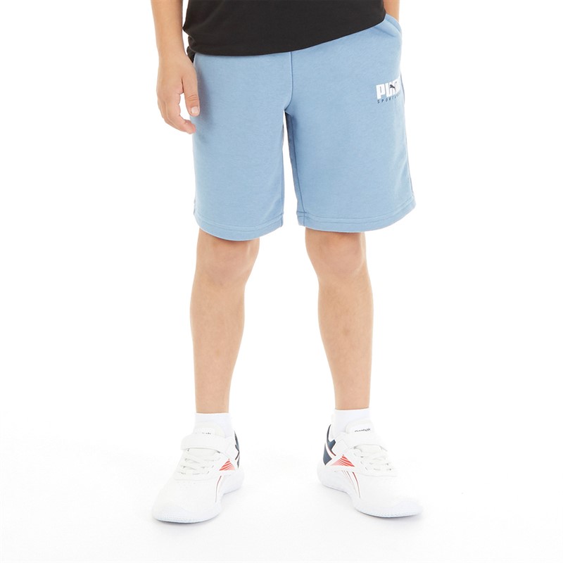 Puma Jongens Grafische Sweat Shorts Zen Blauw