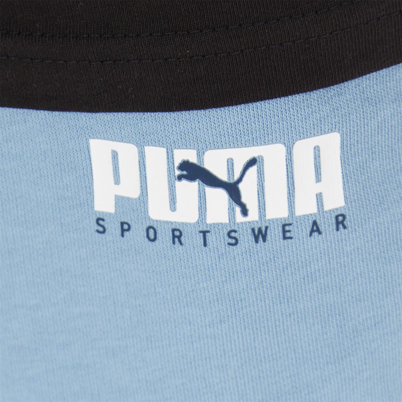 Puma Jongens Grafische Sweat Shorts Zen Blauw