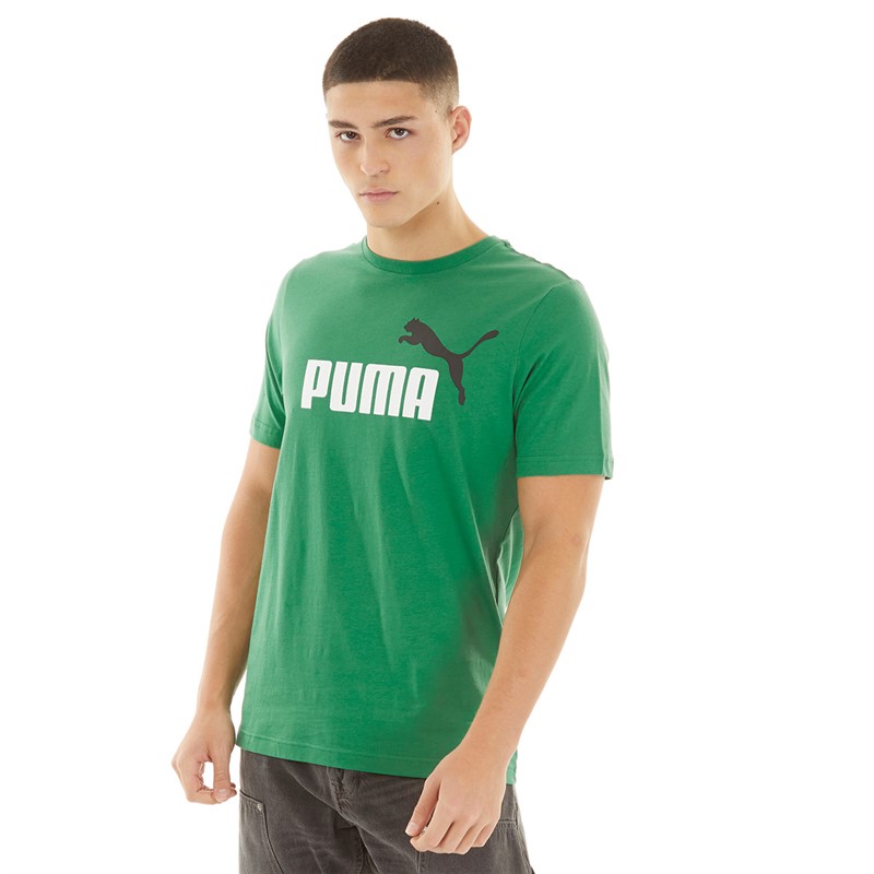 Puma T-shirt met logo voor Heren Groen