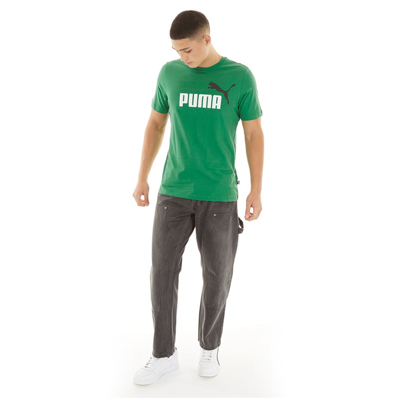 Puma T-shirt met logo voor Heren Groen