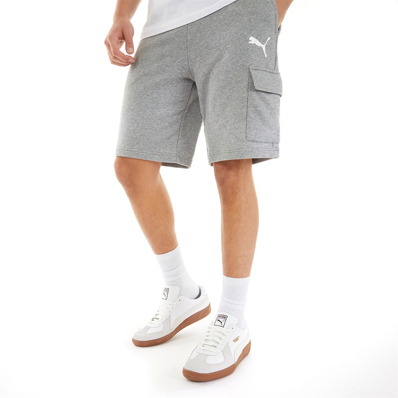 Puma Heren Essentials Cargo Shorts Medium Grijze Melange