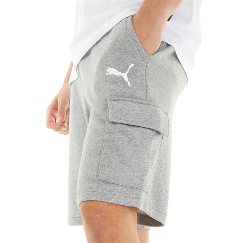 Puma Heren Essentials Cargo Shorts Medium Grijze Melange