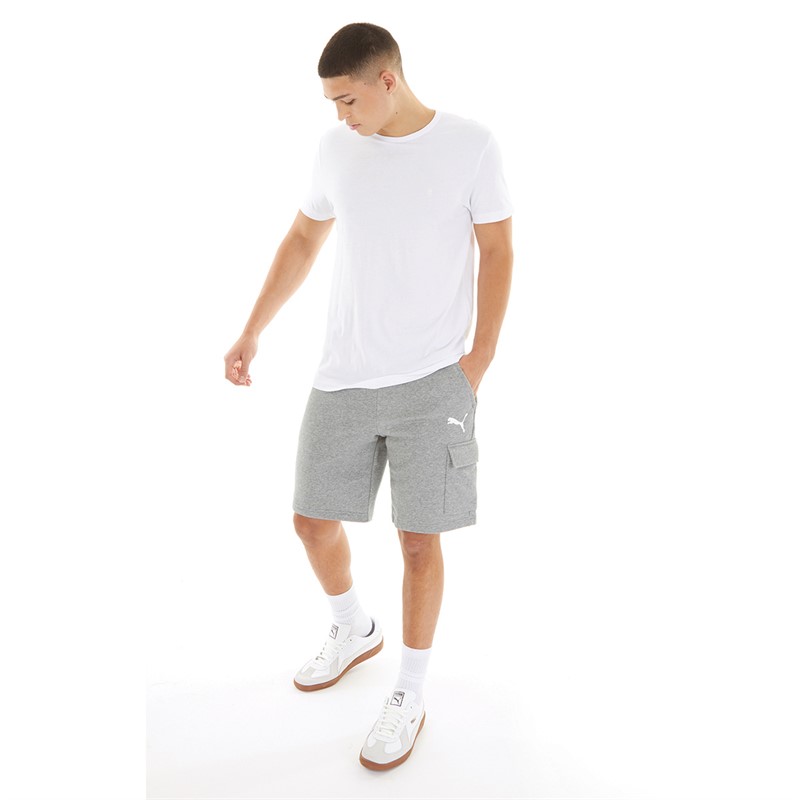 Puma Heren Essentials Cargo Shorts Medium Grijze Melange