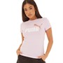 Puma Dame Essentials To-Farvet Logo T-shirt Drue-Tåge