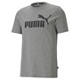 Puma T-Shirt Herren Essentials Logo Mittelgrau Heat