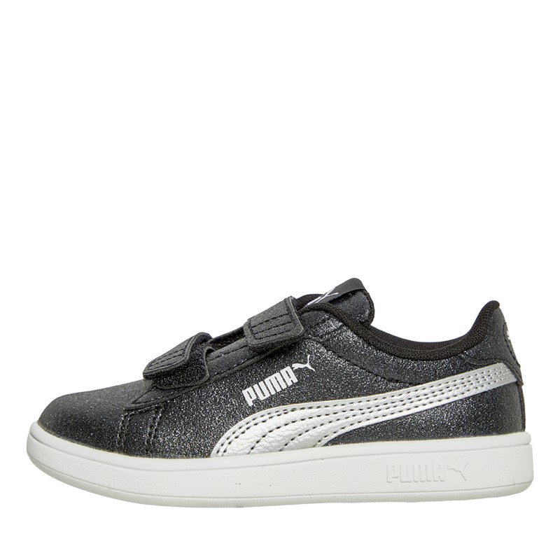 Puma Basket de sport Fille Smash 3.0 Glitz Glam V Noir/Blanc