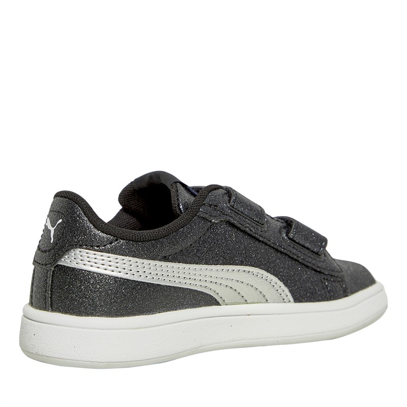 Puma Basket de sport Fille Smash 3.0 Glitz Glam V Noir/Blanc